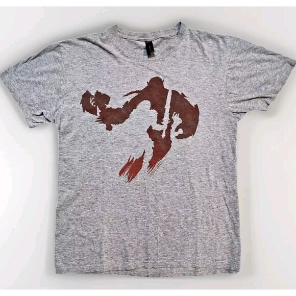 World of Warcraft Men's Large Exclusive Orc Human T-Shirt Gray Fast Shipping USA - Picture 2 of 11